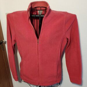 LL Bean salmon pink Polartec fleece jacket, Very Good condition, size M